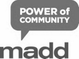 MADD POWER OF COMMUNITY logo