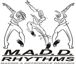 M.A.D.D. RHYTHMS - MAKING A DIFFERENCE DANCING logo