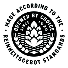 MADE ACCORDING TO THE REINHEITSGEBOT STANDARDS, BREWED BY CHOICE SINCE 1920 logo