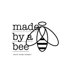 MADE BY A BEE 100% RAW HONEY logo