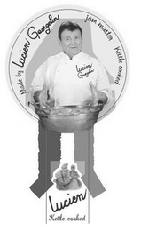 MADE BY LUCIEN GEORGELIN, JAM MASTER, KETTLE COOKED, LUCIEN KETTLE COOKED logo