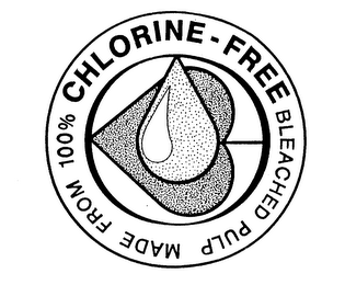 MADE FROM 100% CHLORINE-FREE BLEACHED PULP logo