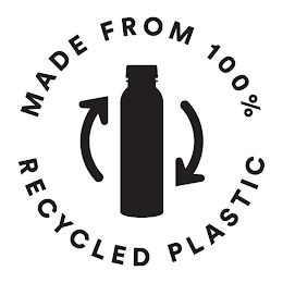MADE FROM 100% RECYCLED PLASTIC logo