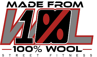 MADE FROM 100% WOOL STREET FITNESS logo