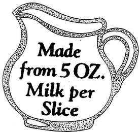 MADE FROM 5 OZ. MILK PER SLICE logo