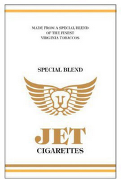 MADE FROM A SPECIAL BLEND OF THE FINEST VIRGINIA TOBACCOS SPECIAL BLEND JET CIGARETTES logo