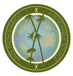 MADE FROM BAMBOO A RENEWABLE SOURCE logo