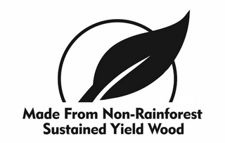 MADE FROM NON-RAINFOREST SUSTAINED YIELD WOOD logo