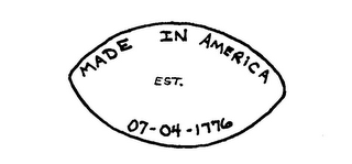 MADE IN AMERICA EST. 07-04-1776 logo