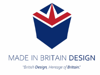 MADE IN BRITAIN DESIGN "BRITISH DESIGN, HERITAGE OF BRITAIN." logo