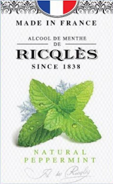 MADE IN FRANCE ALCOOL DE MENTHE DE RICQLÈS SINCE 1838 NATURAL PEPPERMINT H. DE RICQLÈS logo