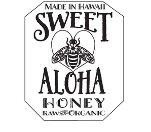 MADE IN HAWAII SWEET ALOHA HONEY RAW AND ORGANIC logo