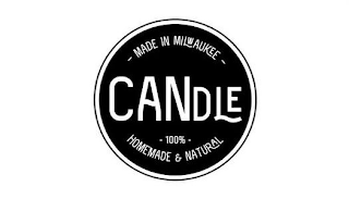 - MADE IN MILWAUKEE - CANDLE -100%- HOMEMADE & NATURAL logo
