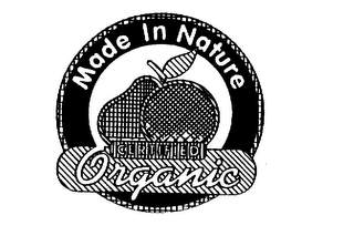 MADE IN NATURE CERTIFIED ORGANIC logo