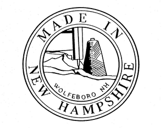 MADE IN NEW HAMPSHIRE WOLFEBORO NH logo