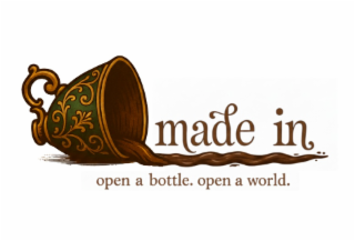 MADE IN OPEN A BOTTLE. OPEN A WORLD. logo