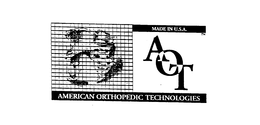 MADE IN U.S.A. AOT AMERICAN ORTHOPEDIC TECHNOLOGIES logo