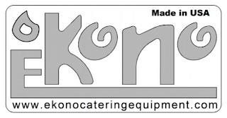 MADE IN USA EKONO  WWW.EKONOCATERINGEQUIPMENT.COM logo