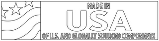 MADE IN USA OF U.S. AND GLOBALLY SOURCED COMPONENTS logo