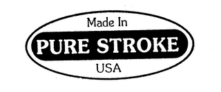 MADE IN USA PURE STROKE logo