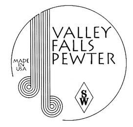 MADE IN USA VALLEY FALLS PEWTER SW logo