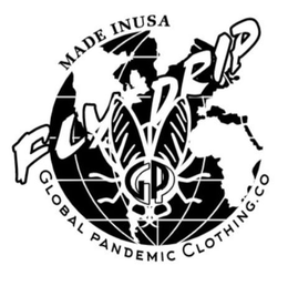 MADE INUSA FLY DRIP GP GLOBAL PANDEMIC CLOTHING.CO logo