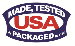 MADE, TESTED & PACKAGED IN THE USA logo