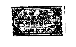 MADE TO MATCH CLOTHING CO. MADE IN U.S.A. logo