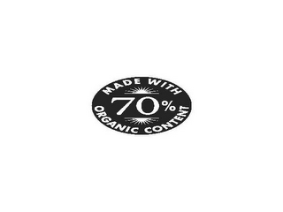 MADE WITH 70% ORGANIC CONTENT logo