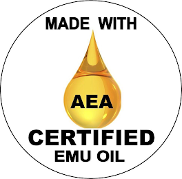MADE WITH AEA CERTIFIED EMU OIL logo