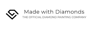 MADE WITH DIAMONDS THE OFFICIAL DIAMOND PAINTING COMPANY logo