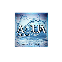 MADE WITH HCG AQUA SLIM MADE WITH PURE SPRING WATER LOSE WEIGHT THE REFRESHING WAY logo