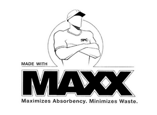 MADE WITH MAXX MAXIMIZES ABSORBENCY. MINIMIZES WASTE. SPC logo