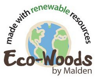 MADE WITH RENEWABLE RESOURCES ECO-WOODS BY MALDEN logo