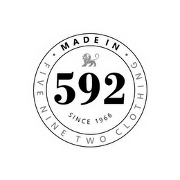 · MADEIN · 592 FIVE NINE TWO CLOTHING SINCE 1966 logo