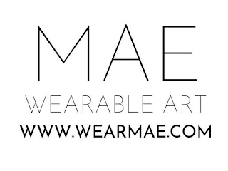 MAE WEARABLE ART WWW.WEARMAE.COM logo