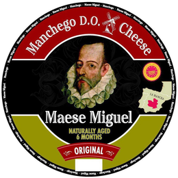 MAESE MIGUEL MANCHEGO LAMANCHA D.O. CHEESE MAESE MIGUEL NATURALLY AGED 6 MONTHS ORIGINAL logo
