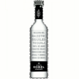 MAESTRO DOBEL DIAMANTE RESERVA DEL MAESTRO TEQUILERO TEQUILA 100% DE AGAVE DE CAMPOS SELECTOS PRODUCCION ANUAL LIMITADA Y NUMERADA HECHO EN MEXICO 100% AGAVE MAESTRO DOBEL DIAMANTE logo