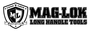 MAG-LOK LONG HANDLE TOOLS LOAD 'N LOCK ML PROTECT YOUR TOOLS logo