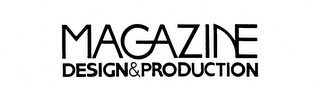 MAGAZINE DESIGN & PRODUCTION logo
