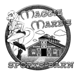 MAGGIE MARE'S SPORTS BARN STEAKS BURGERS CHICKEN logo
