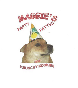 MAGGIE'S PARTY PATTYS AND KRUNCHY KOOKIES logo