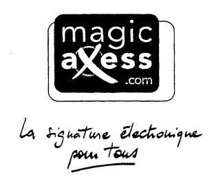 MAGIC AXESS.COM LA SIGNATURE ELECTRONIQUE POUR TOUS logo
