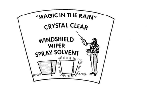 "MAGIC IN THE RAIN" CRYSTAL CLEAR WINDSHIELD WIPER SPRAY SOLVENT logo