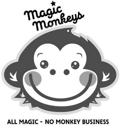 MAGIC MONKEYS ALL MAGIC - NO MONKEY BUSINESS logo