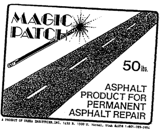 MAGIC PATCH 50LBS. ASPHALT PRODUCT FOR PERMANENT ASPHALT REPAIR logo