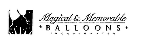 MAGICAL & MEMORABLE BALLOONS INCORPORATED logo