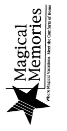 MAGICAL MEMORIES WHERE MAGICIAL VACATIONS MEET THE COMFORTS OF HOME logo