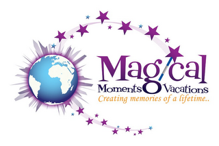 MAGICAL MOMENTS VACATIONS CREATING MEMORIES OF A LIFETIME.. logo