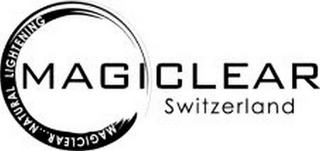 MAGICLEAR SWITZERLAND MAGICLEAR...NATURAL LIGHTENING logo